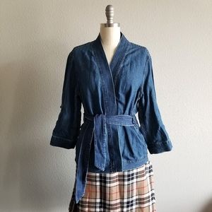 Gap Denim Kimono Wrap Top
